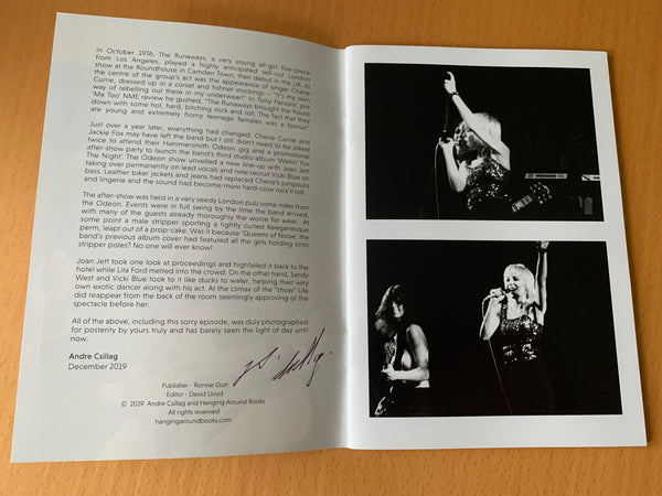 SIGNED COPIES - SCHOOL'S OUT 1976-77 - THE RUNAWAYS IN THE UK