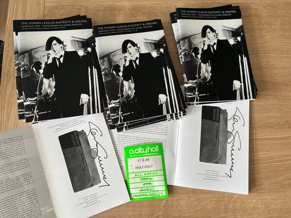 THE HUMAN LEAGUE: AUSTERITY & DREAMS  - SIGNED BY GLENN GREGORY