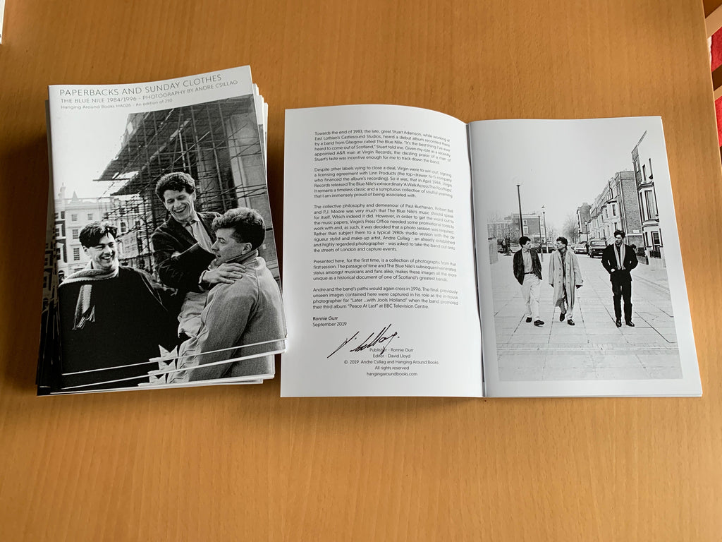 SIGNED COPIES - PAPERBACKS AND SUNDAY CLOTHES : THE BLUE NILE 1984 / 1996