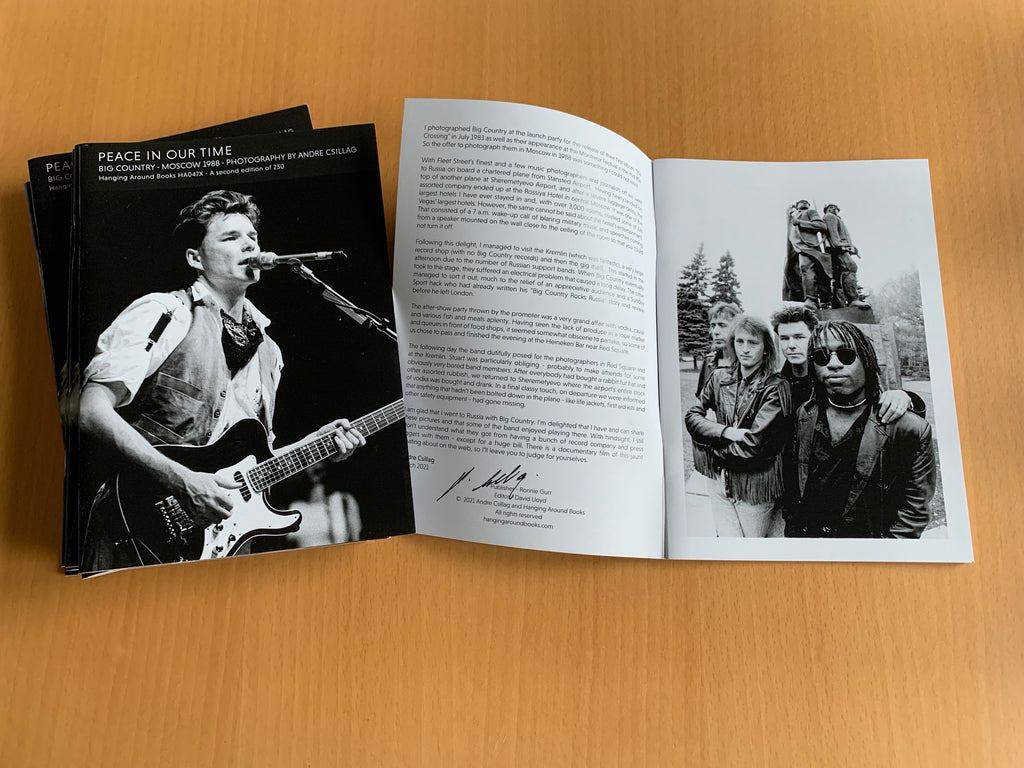 SIGNED COPIES - PEACE IN OUR TIME : BIG COUNTRY - MOSCOW 1988