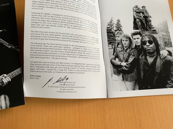 SIGNED COPIES - PEACE IN OUR TIME : BIG COUNTRY - MOSCOW 1988